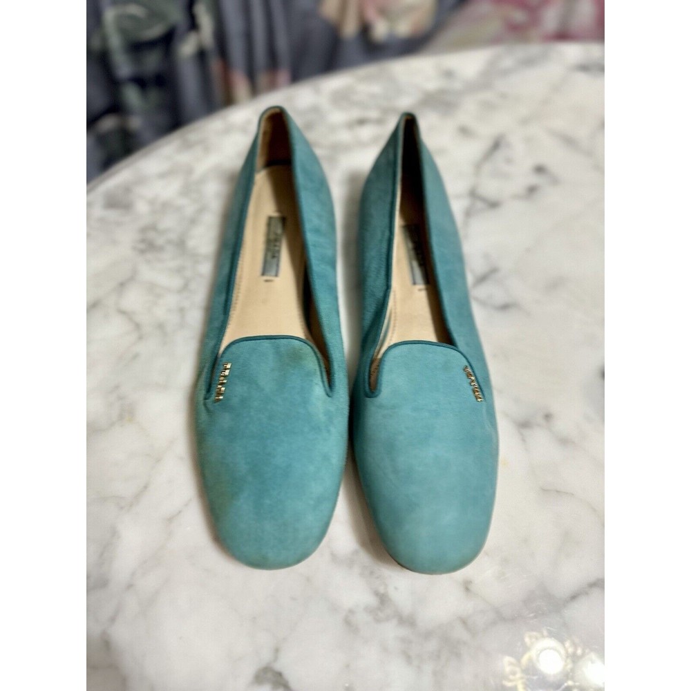 Prada Calzaturre Donna Granato Suede Loafers- Size 9